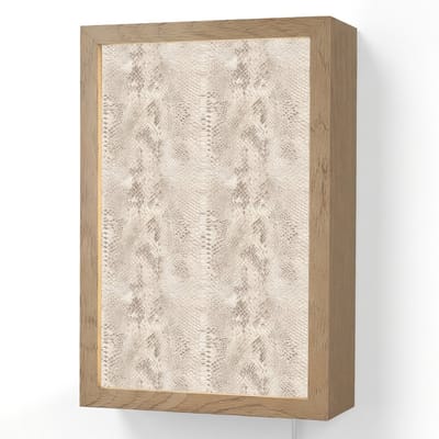 Wandlamp 20x30 cm - Oplaadbaar - Slang - Patroon - Beige - Wandlampen binnen woonkamer - Slaapkamer lamp met kabel - Decoratieve nachtlamp - Vloerlamp snoer