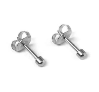 Caflon 3mm stalen oorknopjes voor oorschieter hypoallergeen steriel verpakt zilverkleurig met mini bolletje
