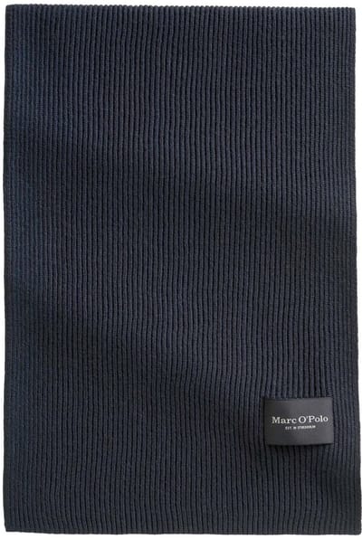 Marc O'Polo sjaal Knitted Scarf Dark Navy donkerblauw