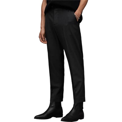 AllSaints Loch Trouser Charcoal Grey Size: W32 | Tailored Pants Outlet | Heren | Zwart