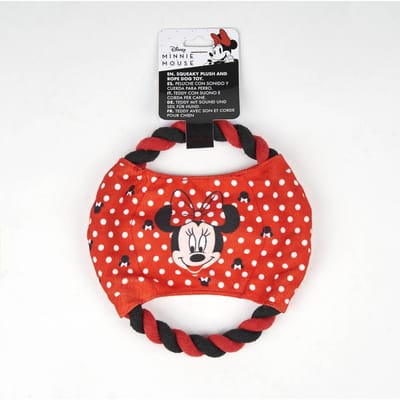 Minnie Mouse Hondenspeeltje - piepend pluche en touw