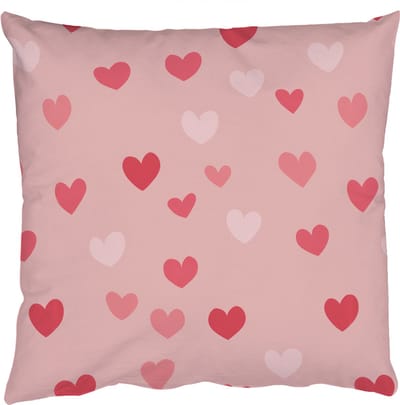 Sierkussens - Kussentjes Woonkamer - 50x50 cm - Hartjes - Patroon - Roze - Eenvoudig