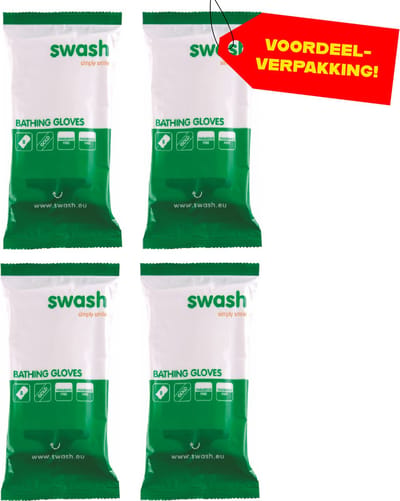 4x Swash Washandjes Parfumvrij 8-pack - Voordeelverpakking!