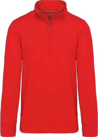Kariban Sweater met ritshals K487 - Red - 4XL