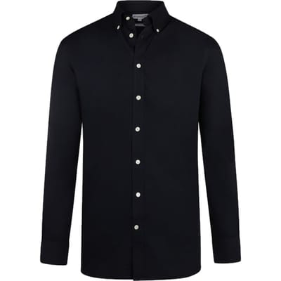 McGregor Stretch Poplin Shirt Navy Size: S | Casual Shirts Outlet | Heren | Zwart