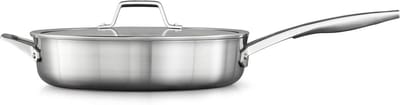 Steelpan met deksel - Kookpan - Lekker koken - Gelijkmatige warmteverdeling - 5 liter - Zilverkleurig