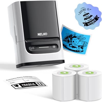 Draagbare Bluetooth Labelprinter met Thermische Printtechnologie voor Kleine Bedrijven - 6,5 cm Etikettenmaker met 3 Etiketten