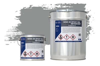 Wixx 2K Epoxy 650 Extreme Betoncoating - 10L - RAL 7042 | Verkeersgrijs A