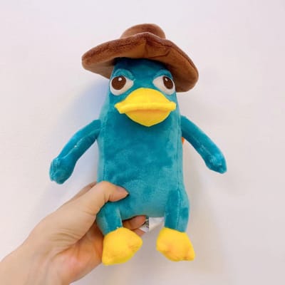 Schattige cartoon Perry de vogelbekdier pluche knuffel, zacht knuffeldier, kerst- of verjaardagscadeau voor kinderen blue