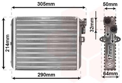Van Wezel - KACHEL RADIATEUR VOOR VOLVO S60 2000-2004 9171503