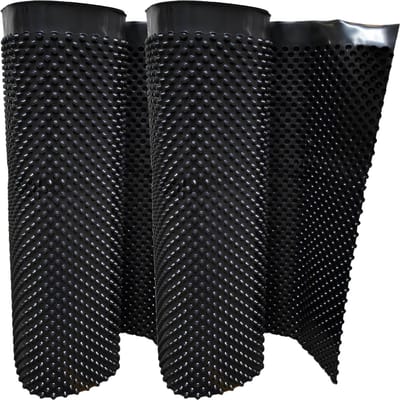Noppenfolie HDPE - Drainage folie - Bescherming muren - Wortelbestendig - 20 m² - Zwart