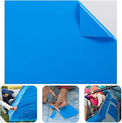 Zelfklevende reparatietape - 125×85cm - Zwembad Reparatie - Onderwater PVC Pool Patches - Waterdichte tape - voor Zwembaden, Luchtbedden en Opblaasartikelen - blauw