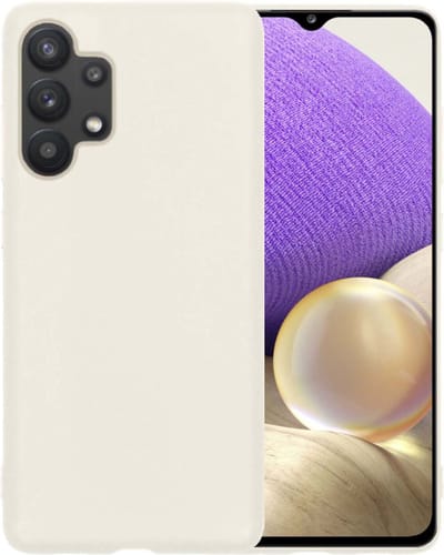 Hoesje - Geschikt voor Samsung Galaxy A32 4G - Sterk & Shockproof - Hoes Cover - Siliconen Case - Telefoonhoesjes - Wit