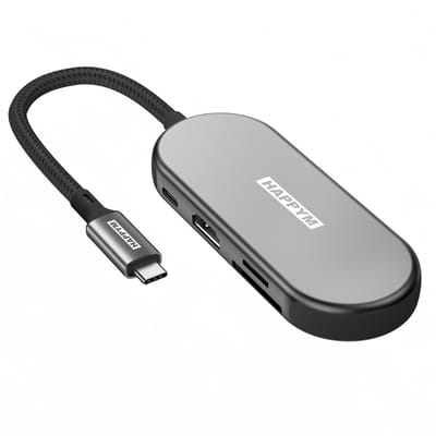 USB-C Hub 7-in-1 – 4K 30Hz HDMI – PD 100W – USB 3.0 & 2x USB 2.0 – SD TF Kaartlezer – Laptop Tablet