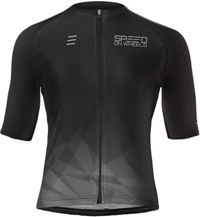 Speed on Wheels - wielershirt Elite, zwart -