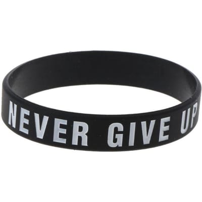 Motiverende armbanden Siliconen rubberen band Elastische inspirerende armbanden cadeau black