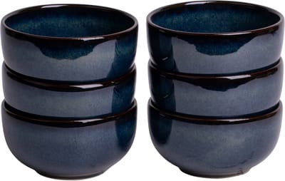 Schaaltje klein - Faro - blauw - set van 6 - Portugees stoneware