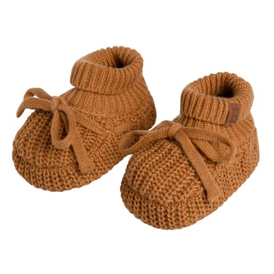 Baby's Only Slofjes teddy Soul - Caramel - 3-6 mnd - 100% ecologisch katoen - GOTS