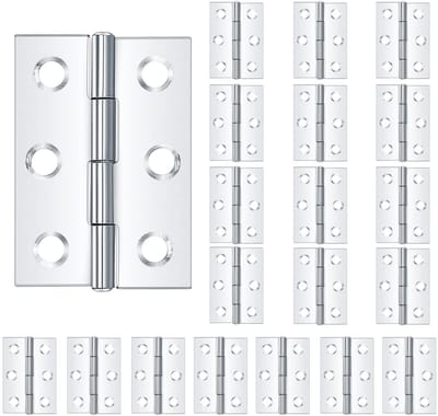 Dailygoods- Scharnieren 20 Stuks - Kleine Scharnieren - Scharnieren Zwart - Scharnierpen - Deur Scharnier - Roestvrij Stalen Scharnier - Deurhengsels