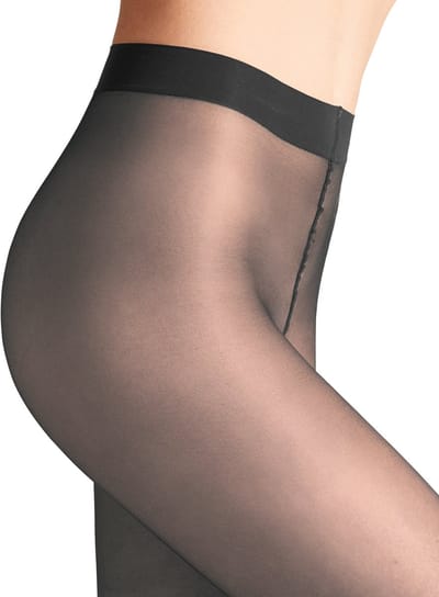 FALKE Seidenglatt eenkleurig materiaal transparant 15 DEN panty dames grijs - maat S-M