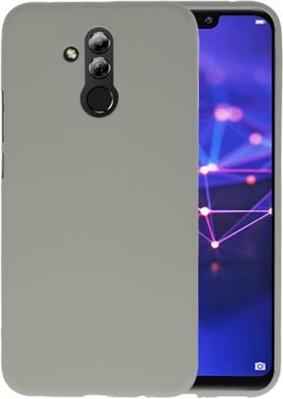 Hoesje Geschikt voor de Huawei Mate 20 Lite - Backcover Color Telefoonhoesje - Grijs