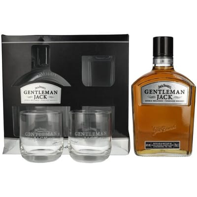 Jack Daniel's GENTLEMAN JACK Tennessee Whiskey 40% Vol. 0,7l in geschenkverpakking met 2 Bril