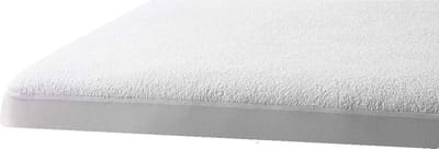 Waterdicht-Molton-Iconti-Badstof-Topperbeschermer -Wit-Rondom Elastiek - 2Persoons-140x200 cm -Hoekhoogte 17 cm