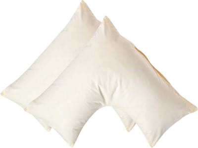 Homescapes Percale Katoen V-Kussensloop Set van 2 - Crème - 100% Egyptisch Katoen - 200TC - 38 x 76 cm