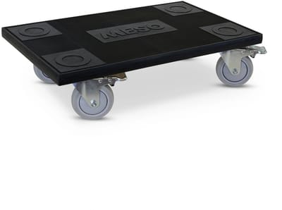 MESO Meubelroller 4x Geremd - Elastisch Rubber wiel - 580x350mm - Max 350kg - Meubelhondje - Verhuistrolley - Transportdolly