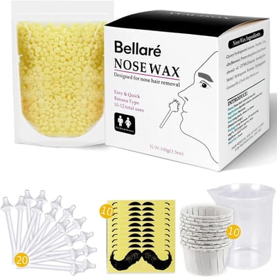 Bellaré Neuswax Kit – Pijnloos Neushaar Verwijderen – Tot 30 Dagen Glad – Complete Set voor Mannen & Vrouwen