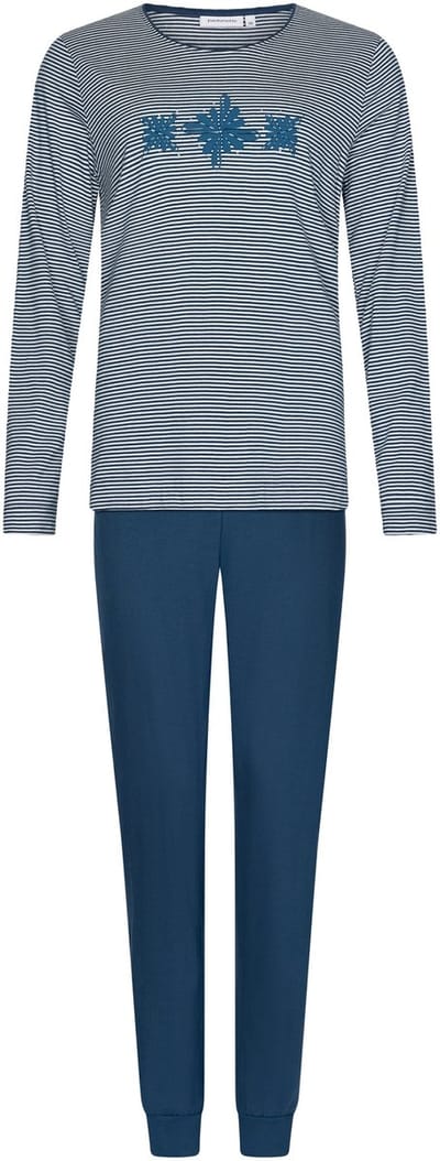 Pastunette - Blue Bloom - Pyjama - Bio Katoen - Blauw - Maat 52