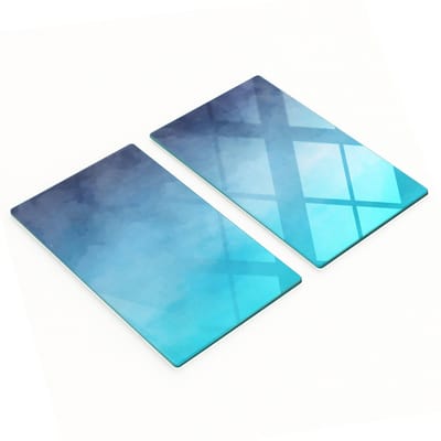 Multifunctionele decoratieve keukenplanken van gehard glas met rookkleurige afwerking, 2x30x52 cm