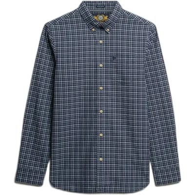 Superdry - Premium Oxford overhemd met ruitjes - Heren - Lange mouwen shirts