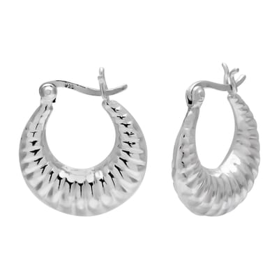 WeLoveSilver - zilveren oorringen - 925 zilver - uniek patroon