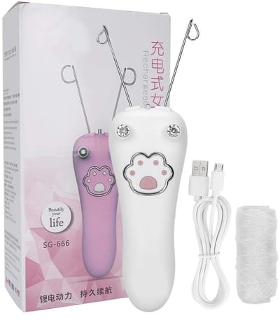 SPHProducts - Elektrische Gezichts- en Lichaamshaarverwijderaar - Draad Epilator voor Vrouwen - Effectieve ontharing - Wit - Damesverzorging - Veilig e...