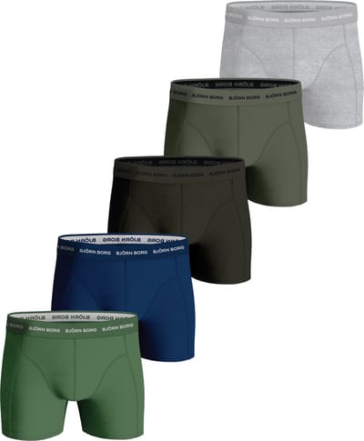 Bjorn Borg - Boxers Cotton Stretch 5-Pack Groen - Heren - Maat M - Body-fit