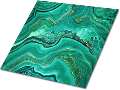 Tulup PVC Tegels - Malachiet Textuur Vinyl Tegels - 30 cm x 30 cm - Groente Vinyl Vloer Tegels - 9 stuks - Vinyl Wandtegels - Marmer Plaktegels - Zelfklevende Vinyl Tegels - Plaktegels keuken en Badkamer