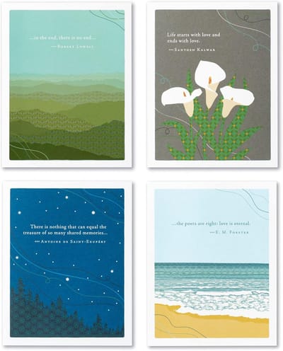 4-Pack Sympathiekaarten Groen Diverse Ontwerpen