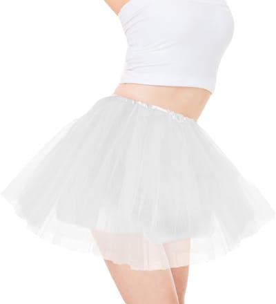 EQLEF Tuturok voor dames, tule rok, 4 lagen tutu-jurk met comfortabele voering, pluizige balletdansrok voor kostuum, feest, Halloween, marathon en races