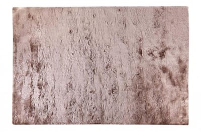 Vente-unique Kleed shaggy DOLCE Taupe met beige weerschijn - polyester - 140*200 cm