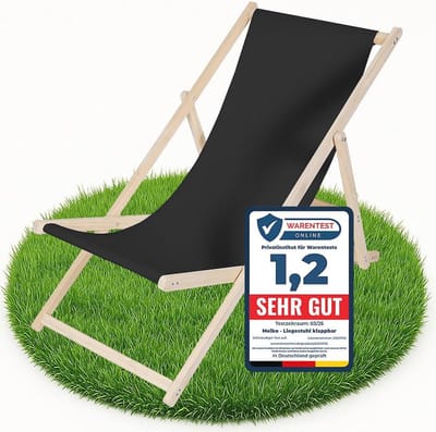 Inklapbare Houten Ligstoel voor Tuin en Strand - Comfortabel en Verstelbaar