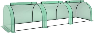 Outsunny Mini Kas - PE - 350x100x80cm - Groen