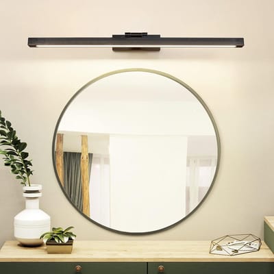 Spiegellamp badkamer - Wandlamp - Spiegelverlichting - Zwart