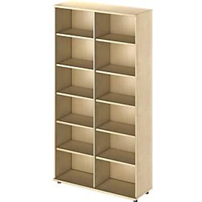 Schäfer Shop Genius open kast TETRIS WOOD, 6 OH, hoogte incl. glijders, tussenschot, B 1200 mm, ahorn decor