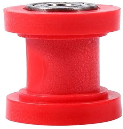 Kettingroller Wiel - Kettinggeleider Slider - Motor Onderhoud - Met Lagers - 10mm Binnendiameter - Rood