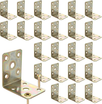 Hoekverbindingen 30 stuks roestvrij staal 50 x 50 x 38 mm, 90 graden metalen hoek voor meubelbevestiging