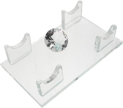 Bureau-microfoonorganizer, geschikt voor twee microfoons, transparante houder voor op tafel, ideaal voor karaoke/KTV/thuis/feestdecoratie.