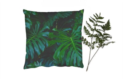 Sierkussens - Kussentjes Woonkamer - 40x40 cm - Monstera - Bladeren - Tropisch - Jungle