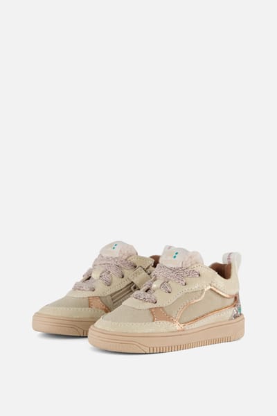 BunniesJR 225651-994 Meisjes Lage Sneakers - Goud - Leer - Veters