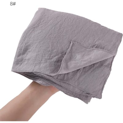 Dames Grote Maat Effen Effen Katoen Rayon Hijab Sjaal Dame Hoge Kwaliteit Wraps En Sjaals Moslim Hoofdband Islamitische Tulband 180*90Cm gray